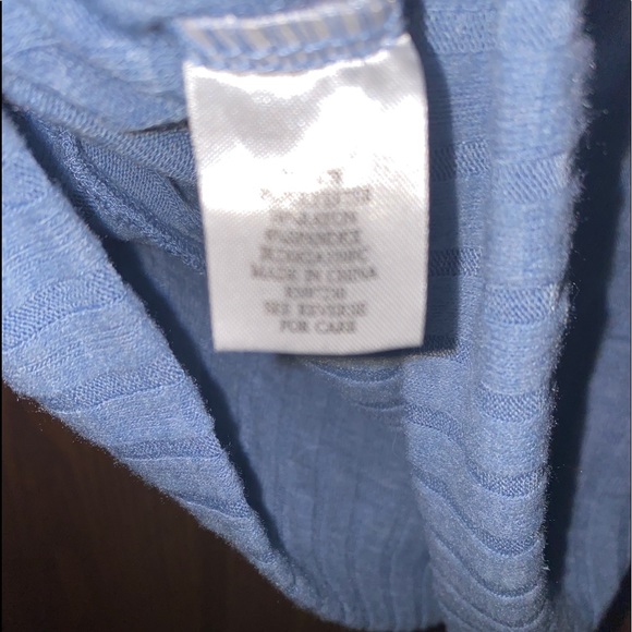 Almost Famous Womens Dolman Sleeves Lattice Back Pullover Blue Blouse Size M - Picture 5 of 9